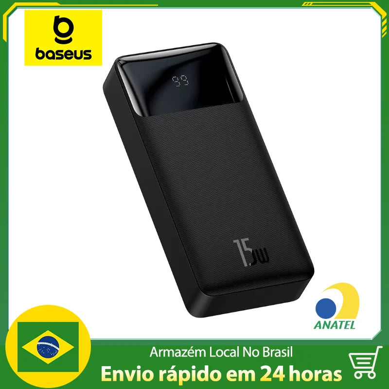 Powerbank Baseus 20.000mah 15w Com Indicador De Carga