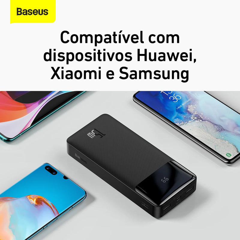 Powerbank Baseus 20.000mah 15w Com Indicador De Carga