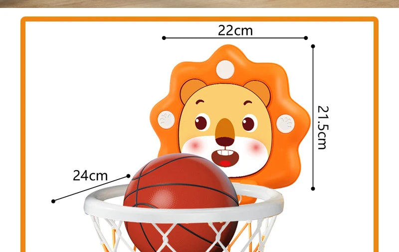 Kids Basketball Hoop with Inflatable Ball Wall Mount