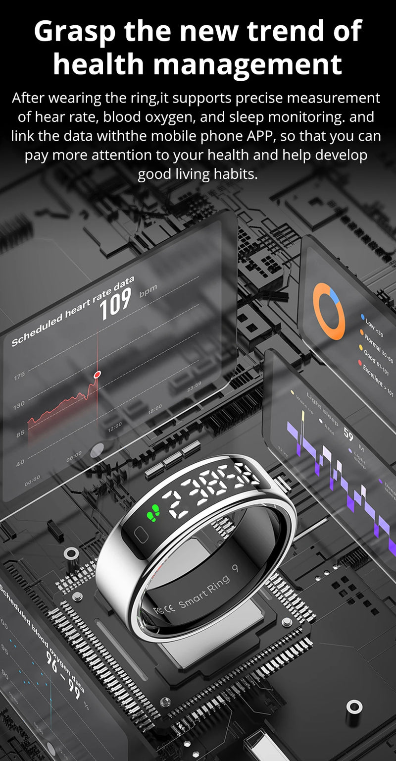 COLMI R12 Sma2025rt Ring with Display Screen and Touch.