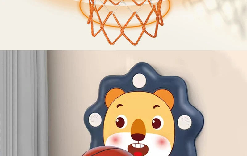 Kids Basketball Hoop with Inflatable Ball Wall Mount