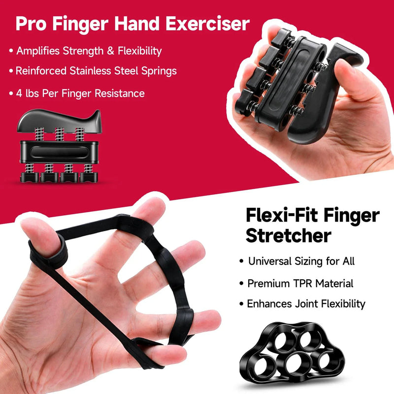5-60Kg Adjustable Grip Strength Trainer with Finger Exerciser Hand