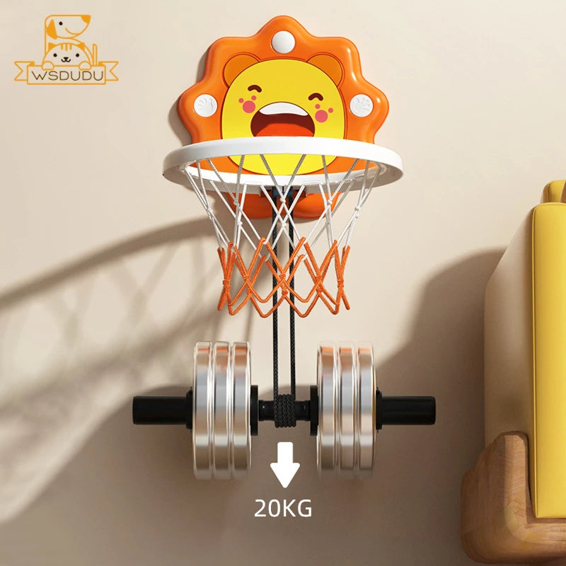 Kids Basketball Hoop with Inflatable Ball Wall Mount