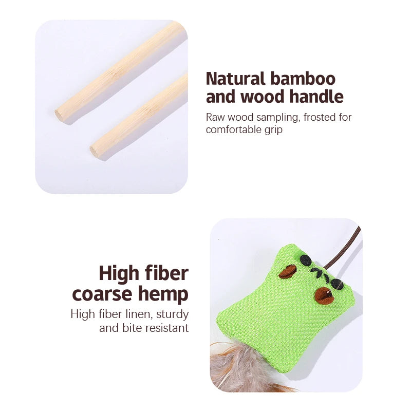 Creative Teaser Feather Toys Kitten Funny Colorful