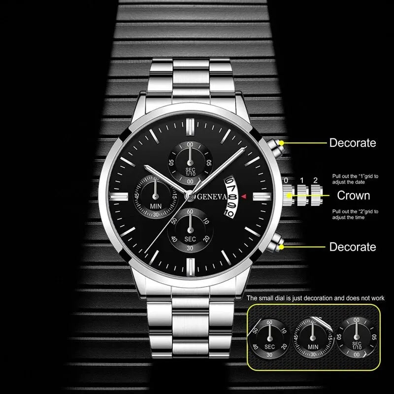 Fashion Men Watch Luxury Calendar Quartz Wrist Watch
