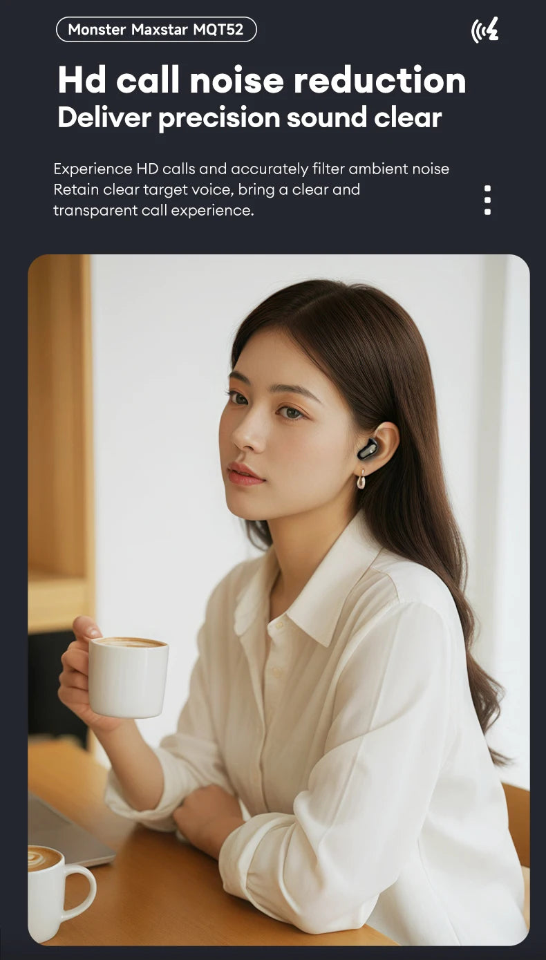Monster MQT52 Wireless Bluetooth 5.4 Earphones