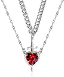 Heart and Sword Necklace - Couple Necklaces - 18k Gold Plated STAINLESS STEEL