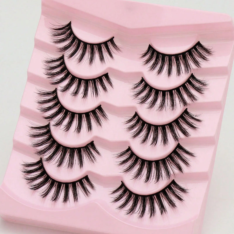 5 Pairs Cat Eye Lashes Faux