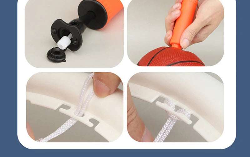 Kids Basketball Hoop with Inflatable Ball Wall Mount
