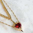 Heart and Sword Necklace - Couple Necklaces - 18k Gold Plated STAINLESS STEEL