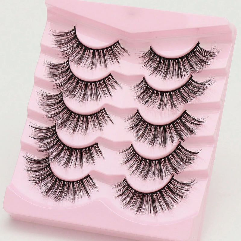 5 Pairs Cat Eye Lashes Faux