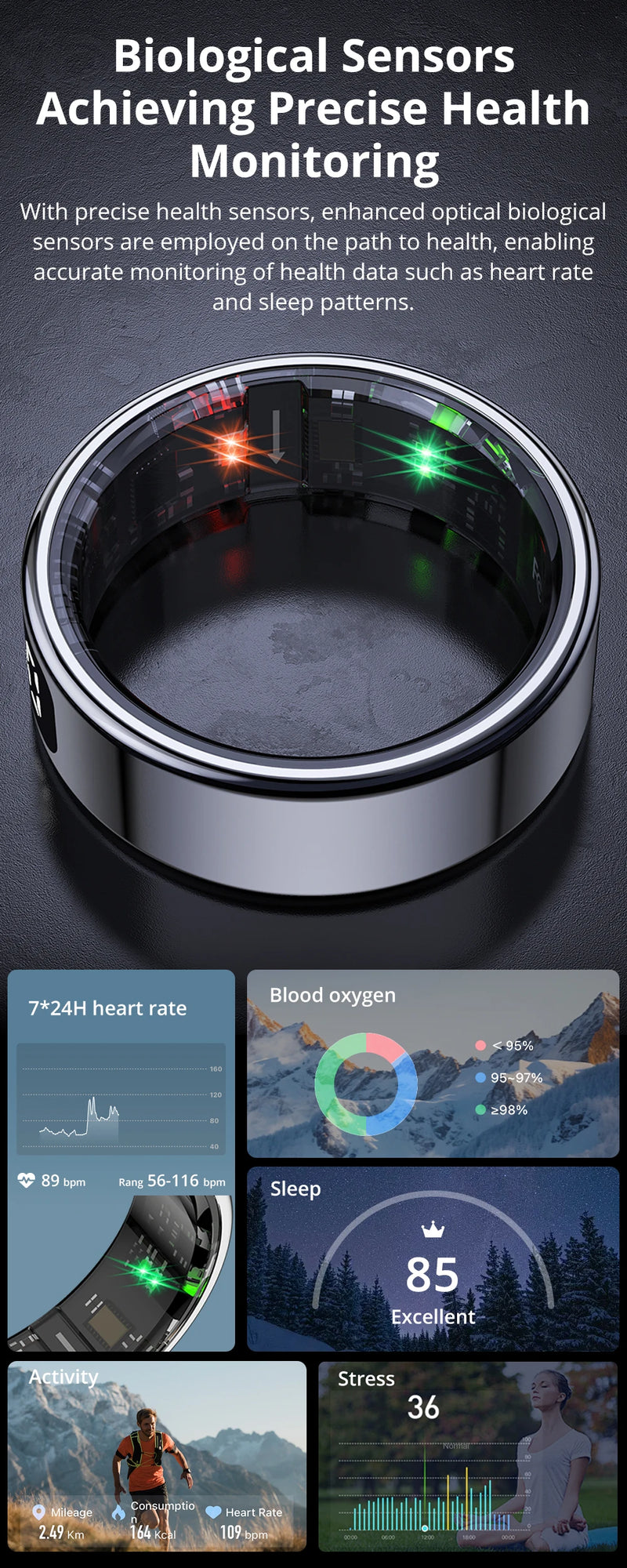 COLMI R12 Sma2025rt Ring with Display Screen and Touch.