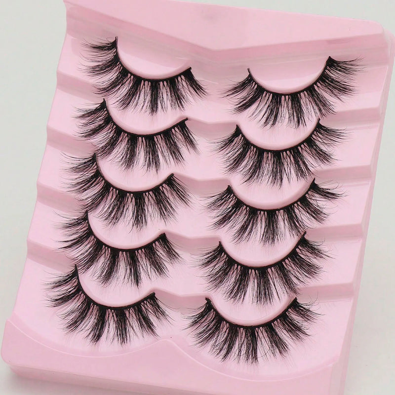 5 Pairs Cat Eye Lashes Faux