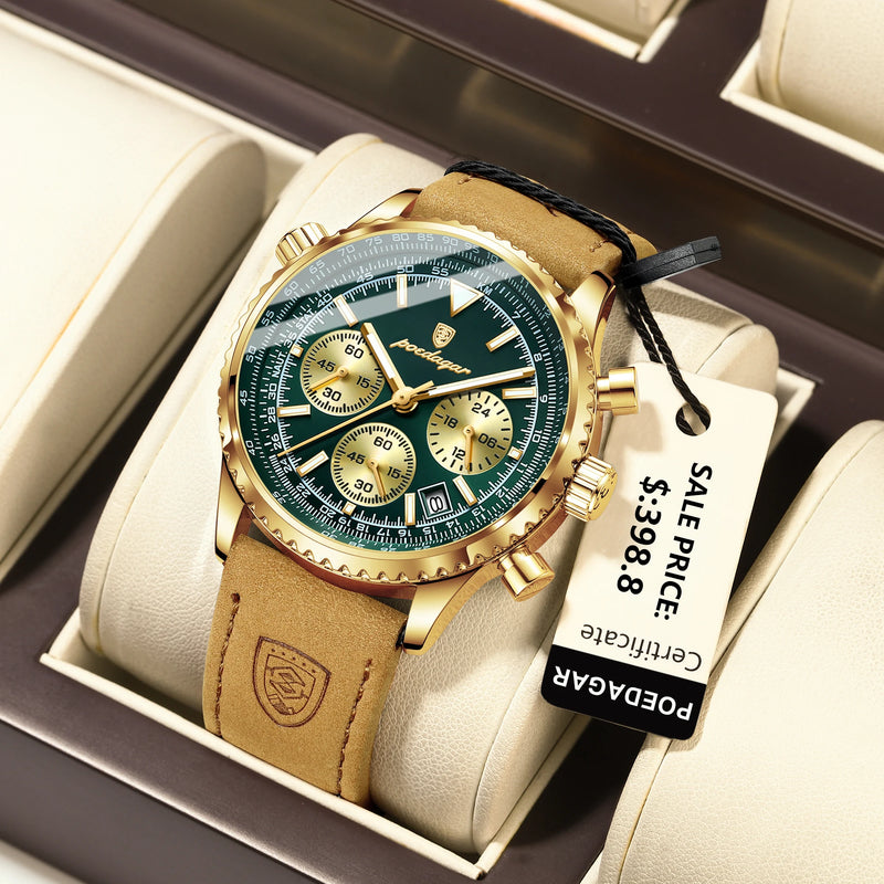 POEDAGAR Luxury Man Watch Quartz Waterproof Luminous