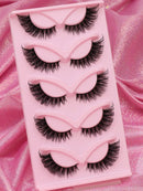 5 Pairs Cat Eye Lashes Faux