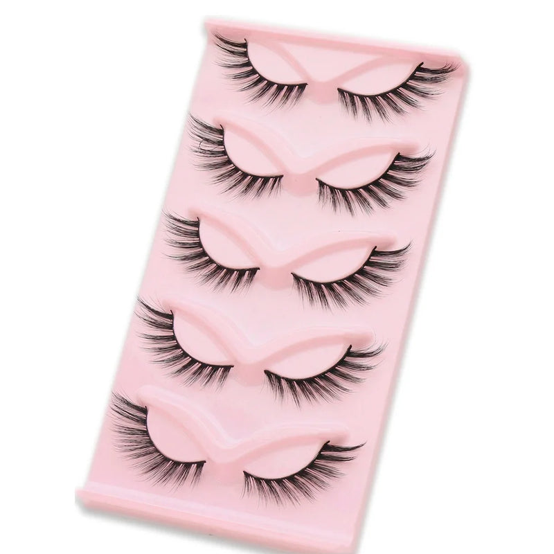 5 Pairs Cat Eye Lashes Faux