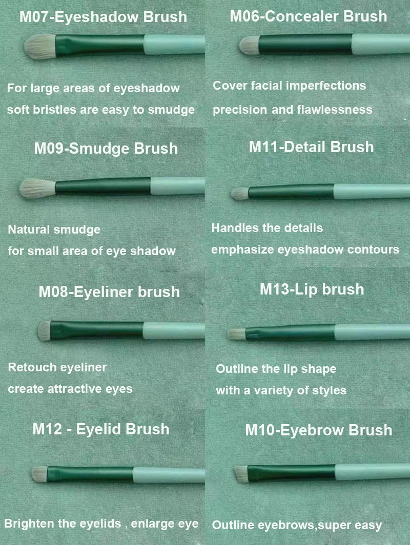 13 PCS Makeup Brushes Set Eye Shadow Foundation