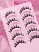 5 Pairs Cat Eye Lashes Faux