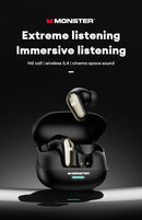 Monster MQT52 Wireless Bluetooth 5.4 Earphones