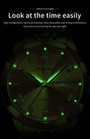 OLEVS New Watch for Men Original Quartz Waterproof Male Wristwatch Gold Stainless